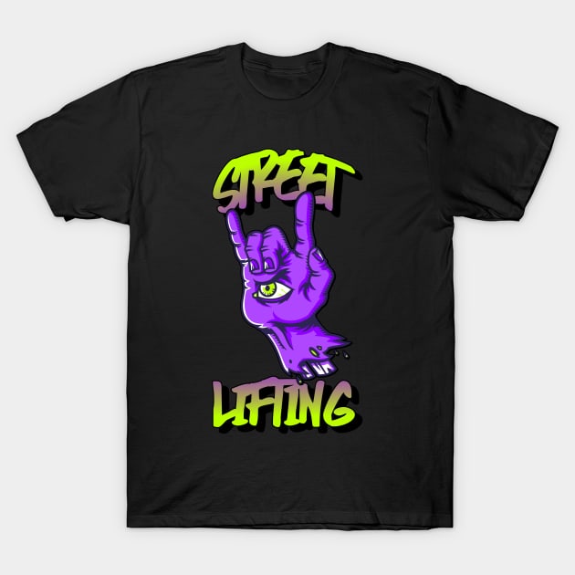 STREETLIFTING - spooky hand design T-Shirt by Thom ^_^